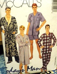 7200 MEN'S WRAP ROBE LENGTHS,BELT,NIGHTSHIRT,PJS PATTERN 42,44