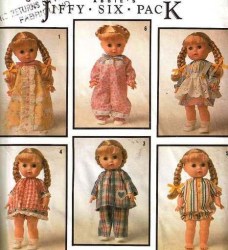 7207 ABBIE'S 13-15'' DOLL 6 PACK NITEWEAR,DRESS,PLAY PATTERN