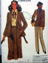 7210 VOGUE 70S JACKET, WRAP SKIRT, PANTS  EZ PATTERN 10 - 12-14-16 3 SIZES