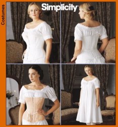 7215 HISTORIC LACED CORSET, CHEMISE PATTERN 6-12, 14-20