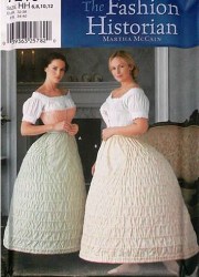 7216 CIVIL WAR CRINOLINE (HOOPSKIRT) WIDTHS PATTERN 6-12,14-20