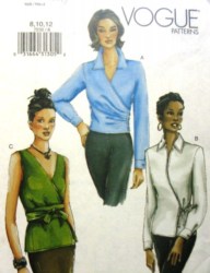 7232 VOGUE FIT LS BLOUSE,SLEEVELESS TOP, SASH PATTERN 8-12,14-18