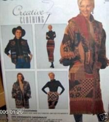 7236  Mccalls AFGHAN COAT, JACKET, VEST, WRAP SKIRTSLENGTHS  PATTERN 8-16 Uncut