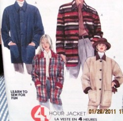 7246 4 HR UNISEX BOXY BUTTON JACKET PATTERN SM-LG