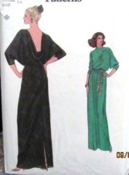 7250 LONG BACK COWL BLOUSON EVE DRESS PATTERN 12,10