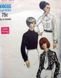 7251 1969 VOGUE SHIRT BLOUSE 3 STYLES, TIE PATTERN 10