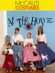 7253 MCCALLS ADULTS POODLE RETRO SKIRT, PETTICOAT PATTERN XS-LARGE UNCUT