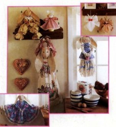 7253 BUNNY DRAFTSTOPPERS, HAND TOWEL, MOP, RAG BUNNY PATTERN