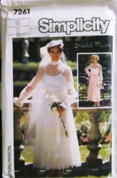 7261 BRIDES/ BRIDESMAID LS RUFFLE DRESS, SLIP PATTERN 8, 12
