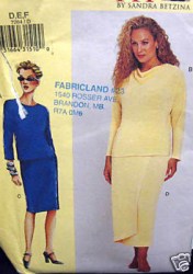 7264 Vogue BETZINA STRETCH TOP,  SKIRT PATTERN ABC, DEF, GHIJ choice