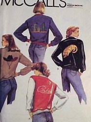 7265 80 RETRO JACKET, CACTI, TIGER  COWBOY APPLIQUE PATTERN LG