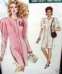 7269 VOGUE HIDDEN FRONT ZIPPER DRESS LENGTHS 1988 EZ PATTERN  6-10 or 12-16 UNCUT choice