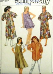 7271 Simplicity MATERNITY  EZ PANTS,  SHORTS, SWING DRESS, SHIRT,JUMPER PATTERN 6-24 UNCUT