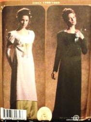 4055  Simplicity 1800s SS- LS FLOOR DRESS, OVERLAY, SASH PATTERN 6-12, or 14-20 Uncut choice