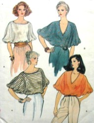 7295 LOOSE BLOUSON SHORTER BLOUSON DOLMAN TOPS PATTERN LG 16-18
