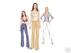 7301 VOGUE SO EZ BOOT LEG PANTS LENGTHS PATTERN 6-10,12-16,18-22 choice