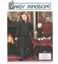 7305 DK BUTTON PLT DRESS, BELT, 17'' DOLL DRESS PATTERN 3-6