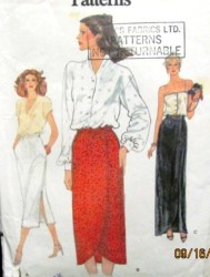 7305 70S VOGUE WRAP TULIP- STRAIGHT SKIRT LENGTHS PATTERN 16, 12, 10