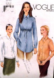 7307 LOOSE YOKE DRAWSTRING/RUFFLE BLOUSE LENGTHS PATTERN 8-18