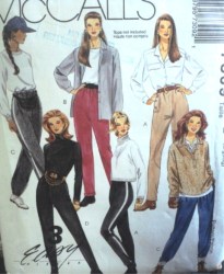 7309 MCCALLS STRETCH KNIT/WOVEN PANTS/ JODPHUR/ STIRRUP PATTERN XS-XL 2 SIZES