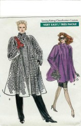 7322 VOGUE FLARE UNLINED SWING COAT LENGTHS EZ PATTERN 8-12, 14-18