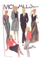 7347 JACKET, VEST, FLARE SKIRT LENGTHS,PANTS 1980 PATTERN 14