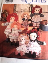 7357  SIMPLICITY 15'', 10''  RAGGEDY DOLLS, CLOTHES PATTERN