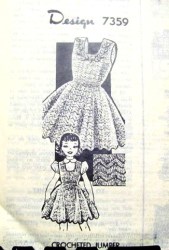 7359 M.O. GIRLS VINTAGE CROCHET SLVLSS JUMPER PATTERN 4-14