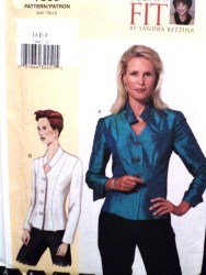 7360  Vogue BETZINA COMFY SEMI FIT SHAPED LS BLOUSE PATTERN DEF 38-43'' uncut