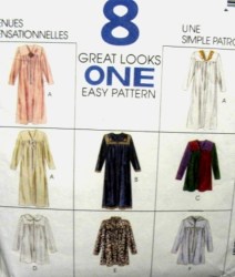 7361 McCalls  LOOSE YOKE ZIP ROBE LENGTHS COLLAR/ HOOD OR NOT PATTERN S-LG Uncut