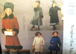 7368 GIRLS FIT A-LINE LINED COAT 3 LENGTHS, HAT PATTERN 5-6X