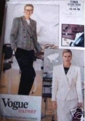 7369 VOGUE CAREER JACKET,  TAPER PANTS, SKIRT PATTERN 6-10, 12-16, 18-22 choice