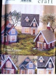 7376 VOGUE NO SEW MINIATURE VICTORIAN VILLAGE HOUSES, LIGHTS PATTERN