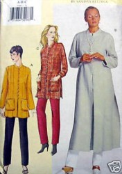 7397 VOGUE BETZINA  A-TUNIC TOP, TAPER PANTS PATTERN ABC,DEF, GHIJ