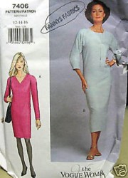 7406 EZ VOG STRT-TAPER DRESS LENGTHS PATTERN 12-16, 18-22