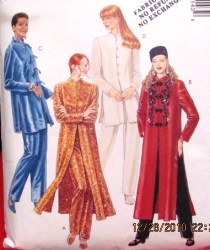 7414 LS MANDARIN TUNIC LENGTHS, PANTS PATTERN 10-14