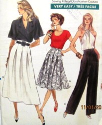7416 VOG HI WAIST FLARE SKIRT LENGTHS,PANTS PATTERN 6-10,12-16