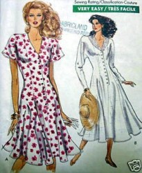 7435 SWING DRESS IN LENGTHS 1989 EZ PATTERN 6-10