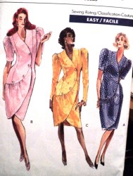 7440 FIT TAPER SS-LS OVERLAY DRESS 89 PATTERN 8