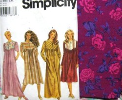 7454 ZIPPY EMPIRE YOKE ROBE LENGTHS PATTERN LG @ FABRIC INCL.