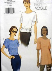 7457 VOG LOOSE PULLOVR KIMONO WING TOPS  PATTERN 6-10