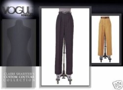 7468 CLAIRE SHAEFFER VOGUE CUSTOM STRAIGHT PANTS PATTERN 6-10  or  12-16 or 18 to 22 new choice