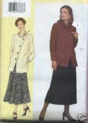 7471 Vogue BETZINA ASYMMETRIC BLOUSE, BIAS SKIRT PATTERN ABC,DEF, GHIJ choice