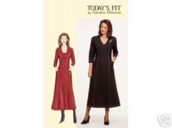 7472 Vogue  EZ BETZINA STRETCH LONG FLARE DRESS PATTERN ABC, or DEF choice Uncut