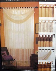7489 VOGUE TAB CURTAINS 5 WINDOW PANEL TREATMENT PATTERN
