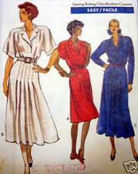 7499 VOGUE EZ 1989 FLARE DRESS LENGTHS PATTERN 8-12 OR 14-18 CHOICE UNCUT