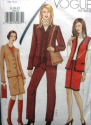 7502 VOGUE SMART LINED JACKET, SKIRT,  PANTS, VEST PATTERN 8-12