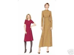 7517  VOGUE EMPIRE TUCK A-LINE DRESS LENGTHS PATTERN 8-24 3 SZS