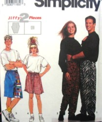 7558 JIFFY EZ UNISEX DRAWSTRING PANTS 2 LENGTHS PATTERN XS-XL