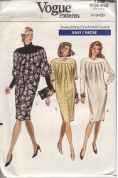 7559 VOG EZ LOOSE TAPER YOKE SS-LS DRESS PATTERN 14-16